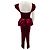 Autre Marque MISS CIRCLE Rotes Samtkleid - Ansicht 2