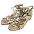 Sandali con lacci in pelle Jimmy Choo Beige D'oro