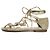 Sandali con lacci in pelle Jimmy Choo Beige D'oro - vista 2