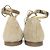 Sandali con lacci in pelle Jimmy Choo Beige D'oro - vista 3
