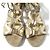 Sandali con lacci in pelle Jimmy Choo Beige D'oro - vista 4