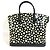 Borsa Louis Vuitton Vernis Dot Infinity Yayoi Kusama Lockit MM Nero Bianco - vista 3