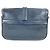 Hermès HERMES Vintage Numea Leder Schultertasche mit Klappe Marineblau - Ansicht 2