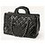 Chanel Delivery gesteppte Lederhandtasche Schwarz - Ansicht 2