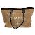 Chanel Deauville Borsa Tote in Tela Nero Beige