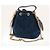 Borsa a secchiello Gucci GG Marmont in velluto blu navy - vista 2