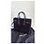 Saint Laurent Sac De Jour Tote Bag scamosciato nero e pelle coccodrillo - vista 2