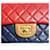 Borsa Chanel Edinburgh Tricolor Mini Classic Flap Rosso Caramello Blu scuro - vista 4