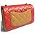 Borsa Chanel Edinburgh Tricolor Mini Classic Flap Rosso Caramello Blu scuro - vista 7