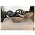 Jimmy Choo Karla Sandali Lurex Nero e Oro D'oro - vista 6