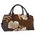 Borsa a mano Salvatore Ferragamo in raso marrone e oro Auth bs35300 D'oro