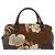 Borsa a mano Salvatore Ferragamo in raso marrone e oro Auth bs35300 D'oro - vista 2