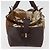 Borsa a mano Salvatore Ferragamo in raso marrone e oro Auth bs35300 D'oro - vista 4