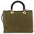 Borsa Christian Dior Canage Lady Dior Nylon 2way Khaki Gold Auth 179698 D'oro Cachi - vista 3