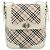 Borsa a Spalla BURBERRY Nova Check in Tela Avorio Argento Auth BA12921 Crudo - vista 2