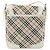 Borsa a Spalla BURBERRY Nova Check in Tela Avorio Argento Auth BA12921 Crudo - vista 3