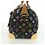 LOUIS VUITTON Borsa Monogram Multicolor Speedy 30 Black M92642 Auth BA12818V Nero - vista 3