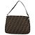 FENDI Zucca Canvas Mamma Baguette Borsa a Spalla Nero Marrone Auth 179826SAV - vista 3