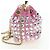 Borsa a Spalla Jimmy Choo Chain Bonbon Velluto 2way Rosa Oro Auth 179776SAM D'oro - vista 4