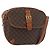Céline Borsa a tracolla CELINE Macadam Canvas PVC Pelle Marrone Oro Auth bs35244 D'oro