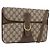 Borsa a Spalla GUCCI GG Supreme PVC Beige Oro Auth 179384 D'oro