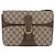Borsa a Spalla GUCCI GG Supreme PVC Beige Oro Auth 179384 D'oro - vista 2