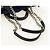 CHANEL La Pauza Borsa in Tela e Pelle 2way Blu Argento CC Auth ka4406SM - vista 9