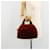 Borsa PRADA Velluto Marrone Oro Auth bs35158 D'oro - vista 22
