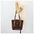 Céline Borsa Tote CELINE Macadam Canvas PVC Pelle Marrone Oro Auth 180666 D'oro - vista 22