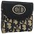 Portafoglio Compatto Christian Dior Trotter Canvas Navy Silver Auth 181463A Argento Blu navy