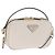 Bolsa PRADA de couro 2way Branco Ouro Auth 179715A Dourado