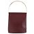 Bolsa de Ombro Trinity em Couro Bordeaux e Ouro Cartier Auth 181367A - vista 2