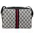 Borsa a tracolla GUCCI GG Supreme Sherry Line PVC Blu Navy Oro 72 02 005 Auth 181210 D'oro - vista 3