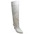 Botas altas Paris Texas Bone China Embossed Croco Canvas Beige