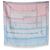 Sciarpa quadrata in seta Louis Vuitton Pink Multicolor Monogram Rising Confidential - vista 4