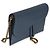 Pochette Small Saddle in pelle di vitello granulata blu Christian Dior con catena - vista 4