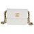 Monedero Twist Your Buttons en Caviar acolchado blanco Chanel con cadena