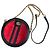 Gucci Ophidia Mini Borsa Rotonda in Velluto Rosso e Pelle Verniciata Nera Nero