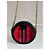 Gucci Ophidia Mini Borsa Rotonda in Velluto Rosso e Pelle Verniciata Nera Nero - vista 5