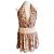 Abito da sera in seta e paillettes Patrizia Pepe Beige D'oro