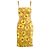 Vestido midi de seda con estampado floral amarillo Dolce & Gabbana
