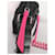 Prada Borsa a Tracolla in Nylon Nero e Rosa - vista 5