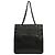 Chanel Chocolate Bar CC Tote aus gesteuertem Leder Small Schwarz