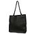 Chanel Chocolate Bar CC Tote aus gesteuertem Leder Small Schwarz - Ansicht 2