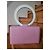 Autre Marque IURI Bolso de cuero rosa con asa circular blanca Blanco - vista 2