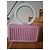 Autre Marque IURI Bolso de cuero rosa con asa circular blanca Blanco - vista 4