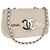 Chanel Cruise Flap Quilted Canvas Medium Bianco