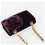 Chanel Wallet on Chain aus gestepptem Samt Lila - Ansicht 6