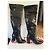 Guess Dania Botas Altas de Cuero Negro, Talla 37 - vista 4
