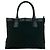 Gucci GG Pattern Canvas und Leder Tote Bag Schwarz